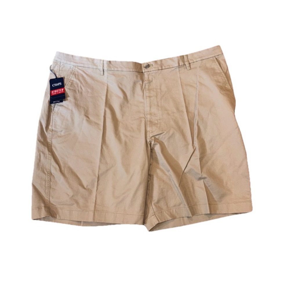 Chaps Men's Beige Flat Front Shorts